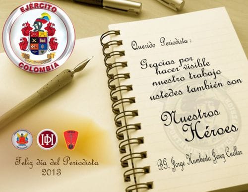TARJETA DIA DEL PERIODISTA 2013
