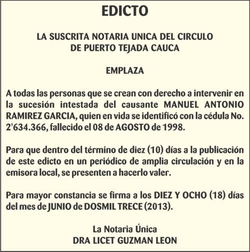 Edicto Puerto Tejada 2