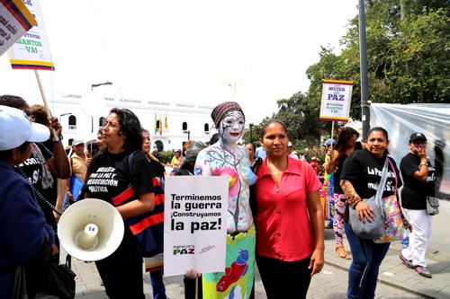 Marcha por la defensa de la mujer en Popayán