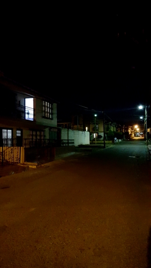 Calles oscuras en Santander de Quilichao