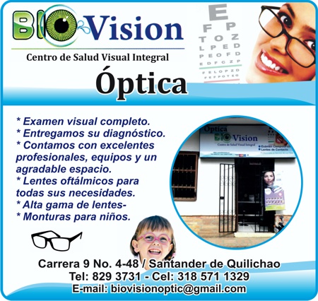 Optica Bio Vision en Santander de Quilichao Optica Bio Vision en Santander de Quilichao
