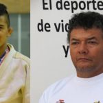 judoca caucano, Jhonatan Paniagua y el entrenador, Alejandro Solano