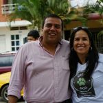 Gobernador del Cauca, Óscar Rodrigo Campo Hurtado, a la secretaria de Salud del Cauca, Lucy Amparo Guzmán