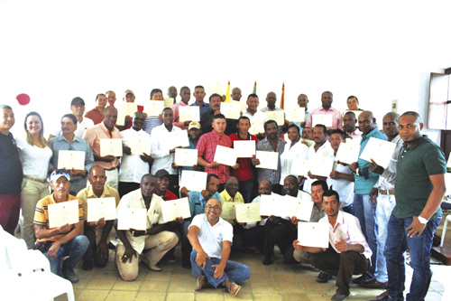 Certificaron a 45 maestros de construcción en Caloto