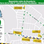 Cierre vial por reposición de redes de acueducto en Popayán