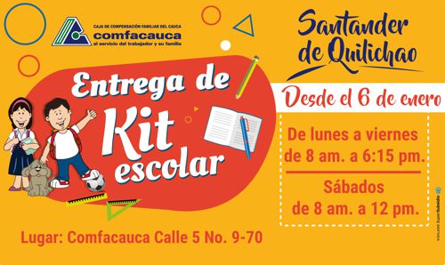 Kit escolar - Santander de Quilichao