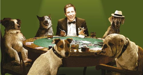 Alejandro Riaño en su obra Entre perros nos entendemos