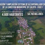 Alcantarillado Sanitario, obra que se encuentra en un 99% de ejecución