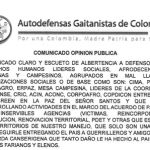 Continúan amenazando a líderes sociales
