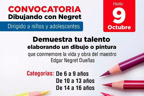 Convocatoria para niños y adolescentes Dibujando con Negret Convocatoria para niños y adolescentes Dibujando con Negret