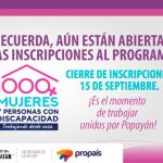Abiertas las inscripciones para que mujeres y personas con discapacidad trabajen desde casa
