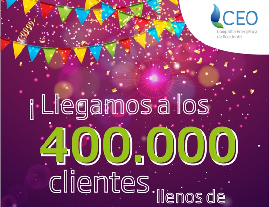 CEO LLEGA A LOS 400.000 CLIENTES EN EL CAUCA2 CEO LLEGA A LOS 400.000 CLIENTES EN EL CAUCA2