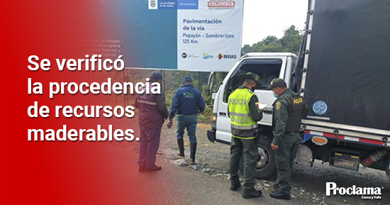 Control ambiental en vías del Cauca para evitar tráfico de madera ilegal7