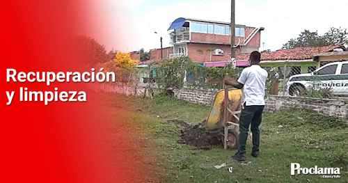 Se embellecen espacios de Puerto Tejada Se embellecen espacios de Puerto Tejada
