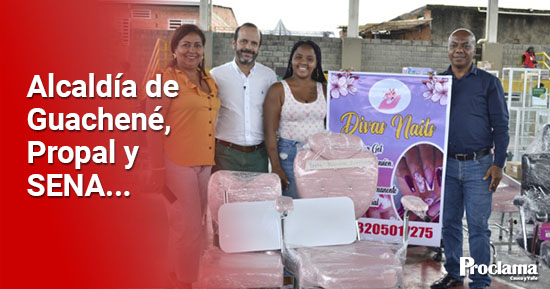 Entregan dotación a 100 emprendimientos de Guachené3 Entregan dotación a 100 emprendimientos de Guachené3
