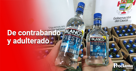 Nuevo decomiso de aguardiente Blanco del Valle Nuevo decomiso de aguardiente Blanco del Valle