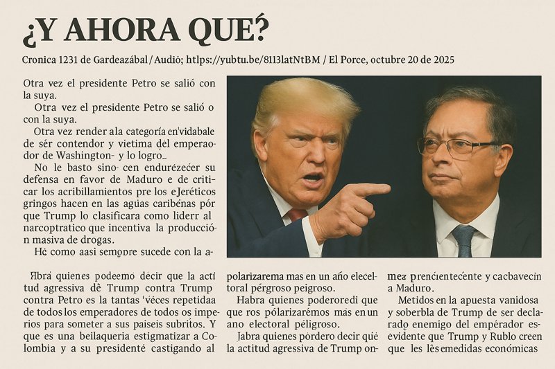 Y AHORA QUÉ Y AHORA QUÉ
