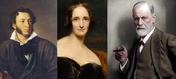 Alexánder Pushkin, Mary Shelley y Sigmund Freud