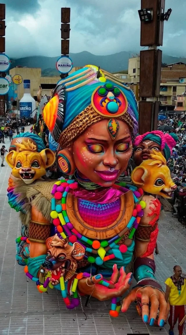 Carroza ganadora del Carnaval de Negros y Blancos 2026 en Pasto