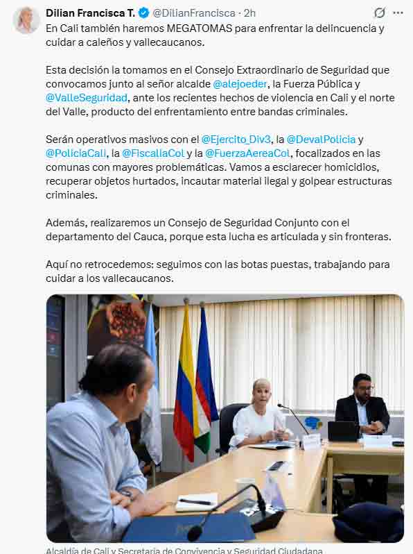 Cali lanza megatomas contra el crimen