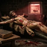 Representación artística del "Cristo del dolor", símbolo de la herencia religiosa española y eje central del inconsciente colectivo en Popayán.