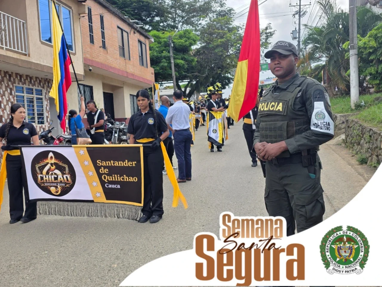 Policía acompaña inicio de Semana Santa 2026