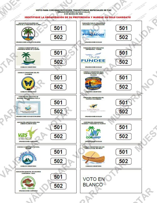 Ya están listas todas las listas para las elecciones del próximo domingo - Tarjetón Citrep 9