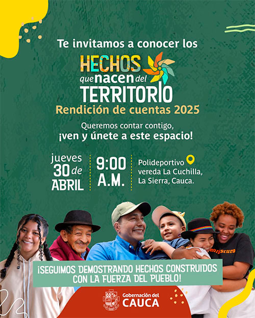 AUDIENCIA PÚBLICA DE RENDICIÓN DE CUENTAS VIGENCIA 2025 - GOBERNACIÓN DEL CAUCA