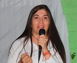 Adriana Sarria, conocida como La Mona.