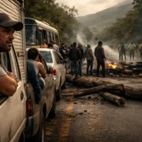 Bloqueo en vía Panamericana Cauca con vehículos detenidos y ciudadanos afectados