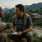 Periodista anota testimonios en zona rural para documentar el posconflicto