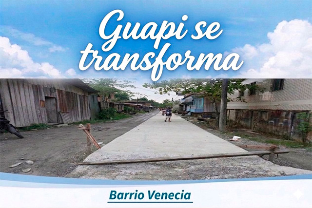 Guapi reporta avances en obras de pavimentación y acueducto