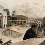 Estudiantes conversan frente a arquitectura histórica de Popayán y la Universidad del Cauca
