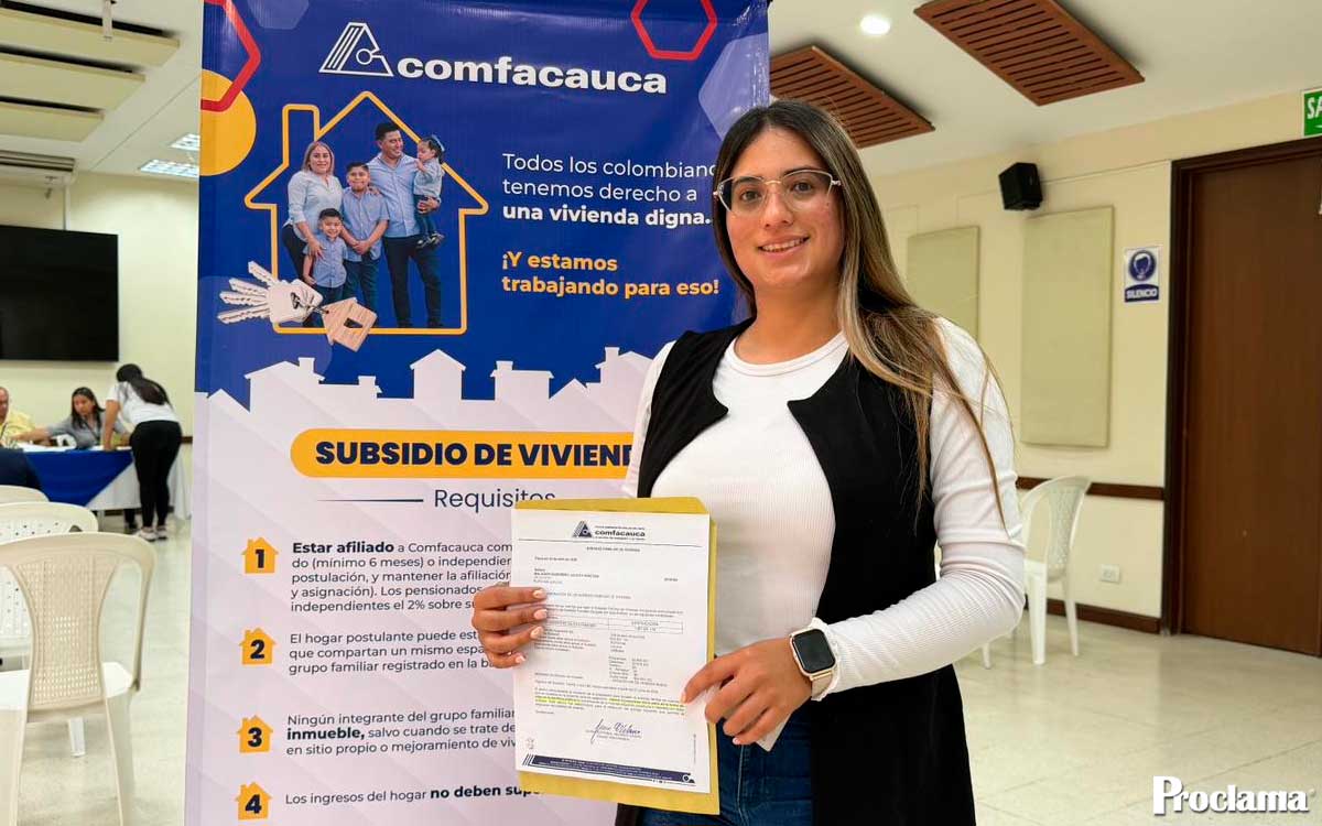 Comfacauca entregó subsidios de vivienda en el Cauca