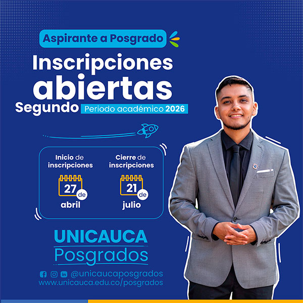 Unicauca abre inscripciones para el segundo semestre de 2026