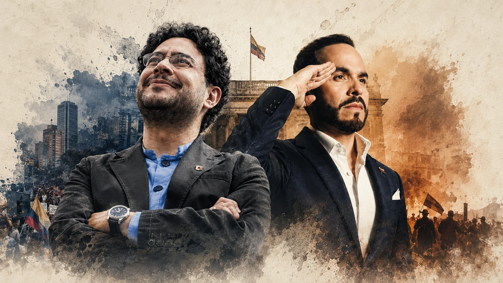 Iván Cepeda y Abelardo de la Espriella en composición editorial sobre segunda vuelta