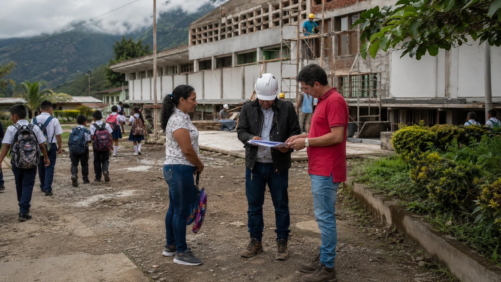 Reconstrucción del colegio de Riofrío en el Valle del Cauca