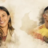 James Rodríguez y Antonella Petro en montaje editorial sobre debate público