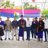 Entrega del polideportivo de la vereda El Cacique en el resguardo de Guambía, municipio de Silvia, con presencia de la comunidad.
