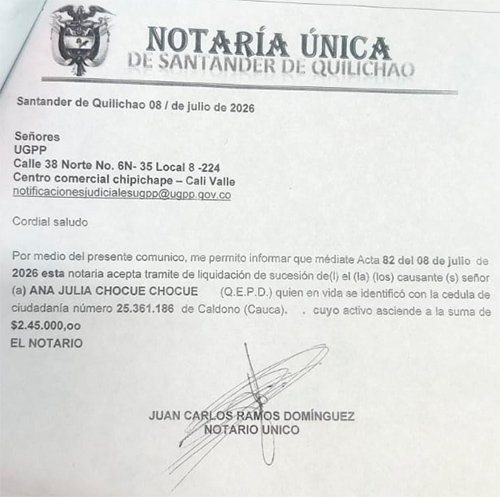 Atención al siguiente Edicto de Sucesión de Ana Julia Chocué Chocué