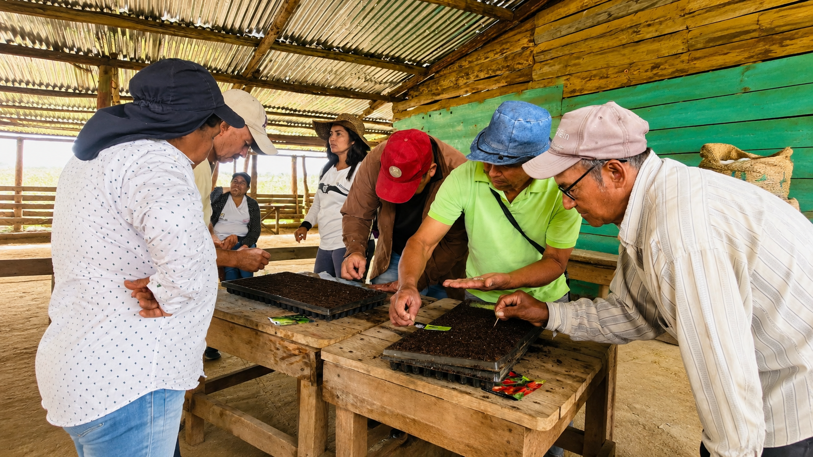Cajibío capacita familias campesinas en huertas comunitarias