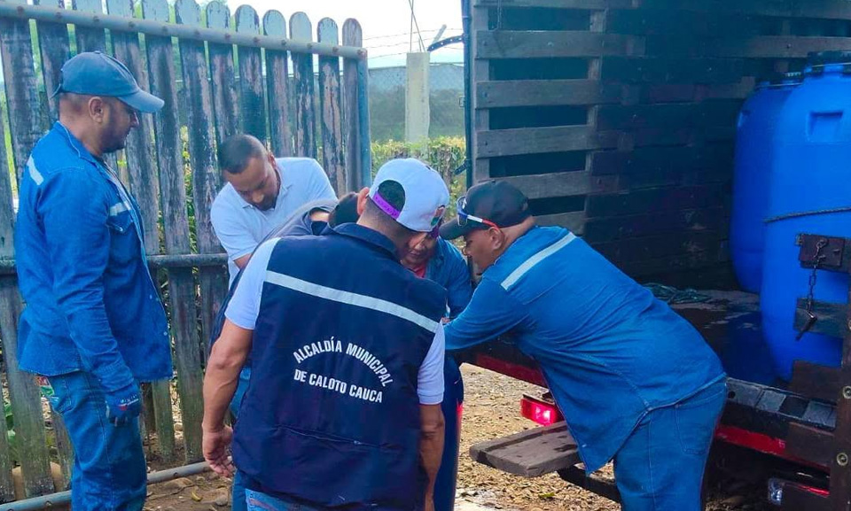 Caloto gestiona agua potable para comunidad de Quintero