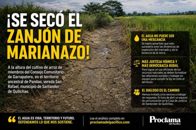 ¡Se secó el zanjón Marianazo!