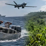 Operativo antidrogas con dron, avioneta y lancha en Colombia