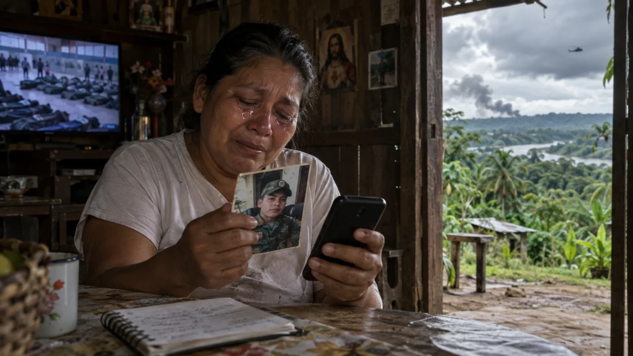 Madre llora por la muerte de su hijo en Guaviare