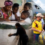 Collage sobre educación, solidaridad y memoria en comunidades colombianas