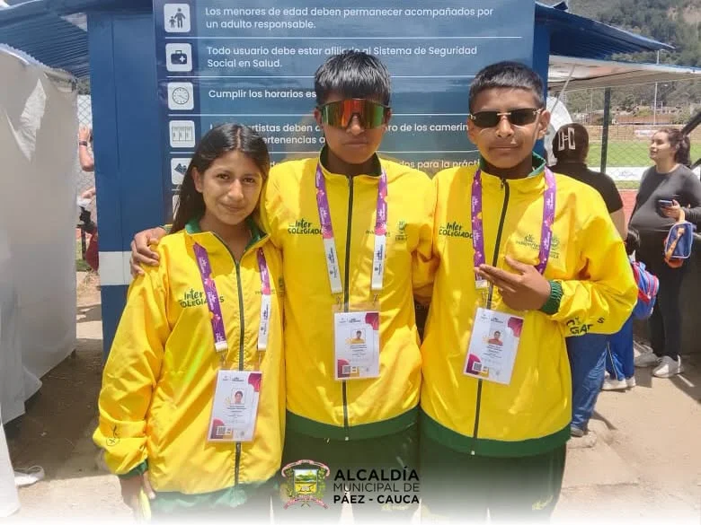 Atletas de Páez en la fase nacional de los Juegos Intercolegiados
