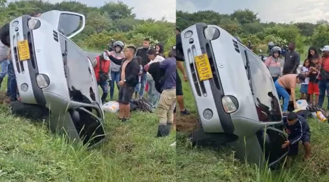Cinco personas salen ilesas de accidente vial