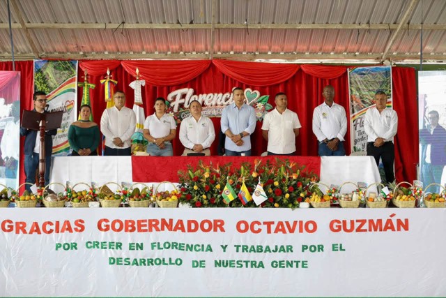 Gobernador del Cauca Octavio Guzmán llegó a Florencia con obras y recursos