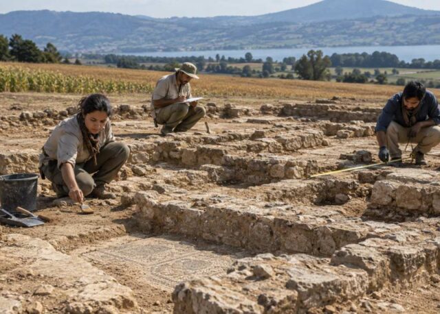 La sequía revela nuevas estructuras romanas bajo campos suizos